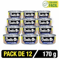 Trozos De Atún Beltrán En Aceite Vegetal 170G Caja X 12 Uni.